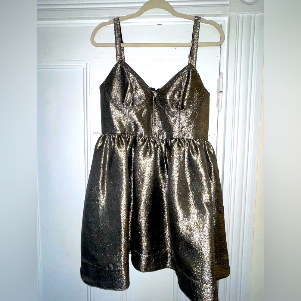 ALLSAINTS metallic minidress